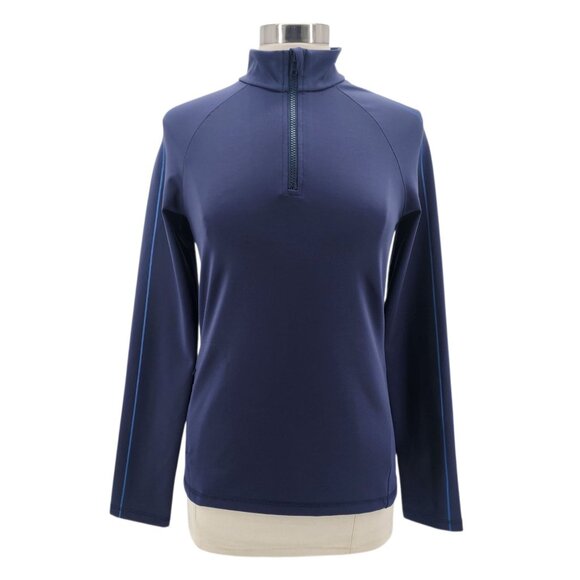 Outdoor Voices Womens Medium Jacket FrostKnit 1/4 Zip Pullover Dark Sky Navy - Picture 10 of 10